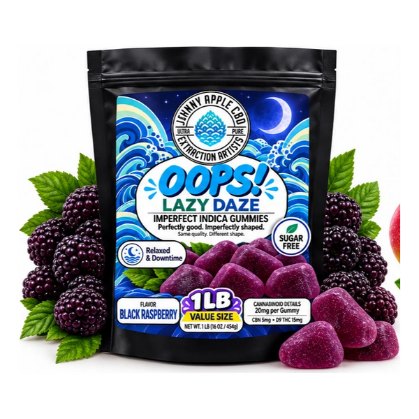 Oops! Lazy Daze – Imperfect Indica Gummies (Black Raspberry, 1 lb)